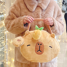 Load image into Gallery viewer, Capybara Plush Travel Tote