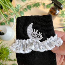 Load image into Gallery viewer, Moon Bunny Lace Socks