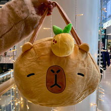 Load image into Gallery viewer, Capybara Plush Travel Tote