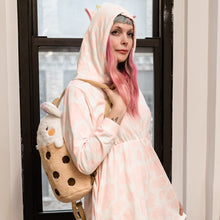 Load image into Gallery viewer, Strawberry Cow Hoodie Dress