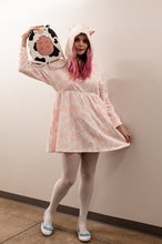 Load image into Gallery viewer, Strawberry Cow Hoodie Dress