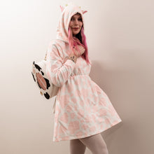 Load image into Gallery viewer, Strawberry Cow Hoodie Dress