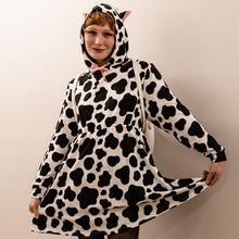 Load image into Gallery viewer, Cow Hoodie Dress