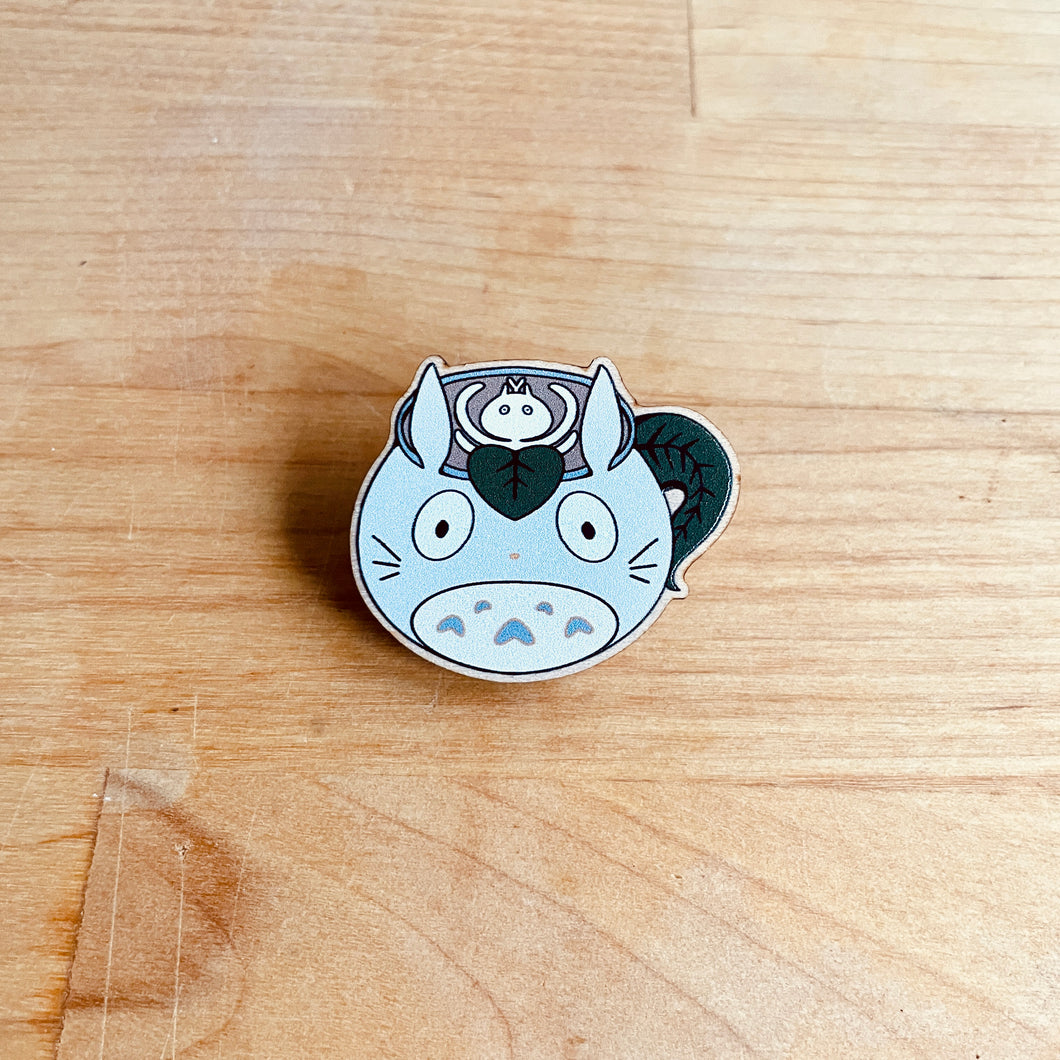 Totoro Mug Wooden Pin