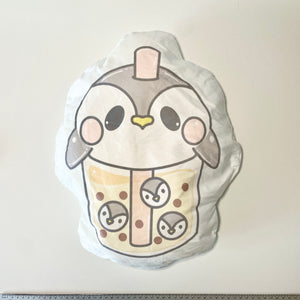 Penguin Boba Plush Cushion Cover