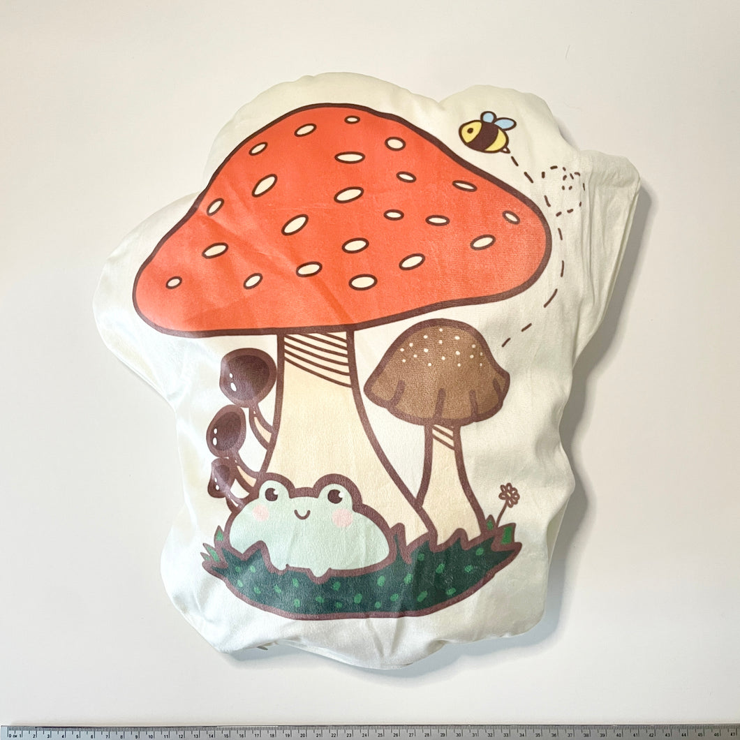 Mushroom, Froggy & Bee Plush Cushion Cover