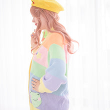 Load image into Gallery viewer, Rainbow Froggy Cardigan
