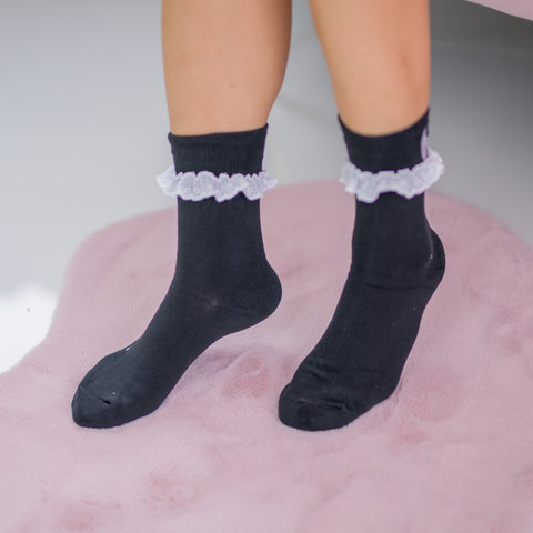 Moon Bunny Lace Socks