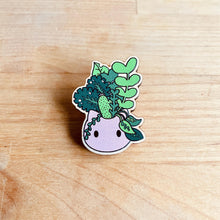 Load image into Gallery viewer, Kitty Planter Wooden Pin
