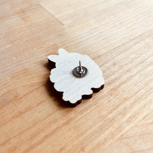 Cozy Bunny Wooden Pin