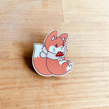 Load image into Gallery viewer, Cozy Fox Wooden Pin
