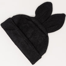 Load image into Gallery viewer, Black Bunny Earred Beanie
