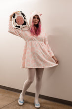 Load image into Gallery viewer, Strawberry Cow Hoodie Dress
