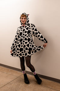 Cow Hoodie Dress