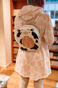 Strawberry Cow Hoodie Dress
